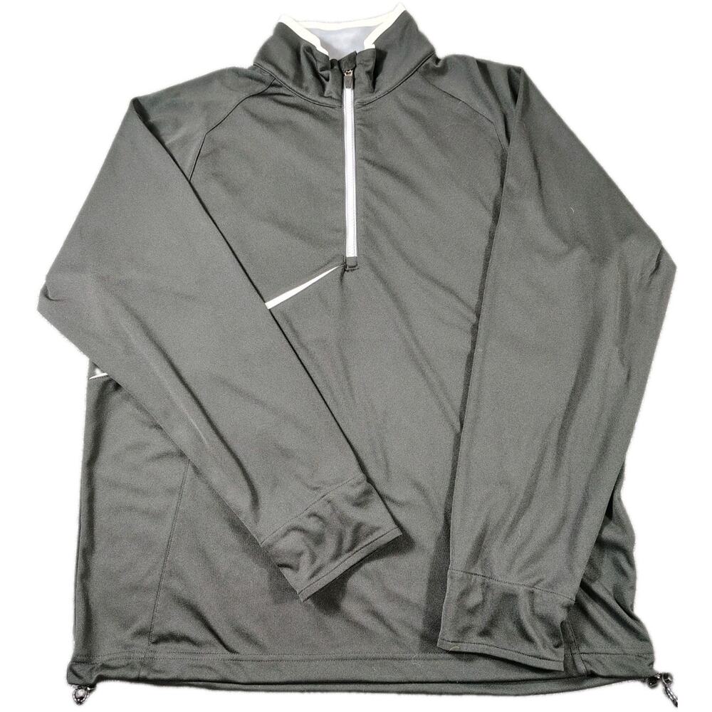 Zero Restriction Tour Series Quarter Zip Pullover Jacket Mens M Black Golf LS